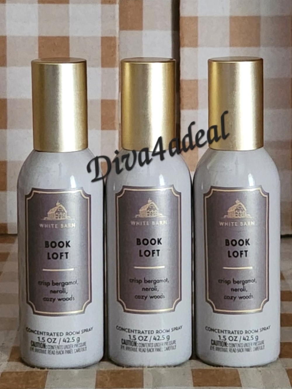 3x Bath & Body Works BOOK LOFT Concentrated Room Sprays